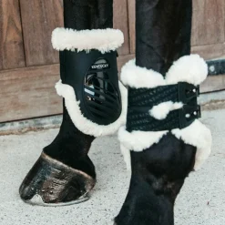 New Kentucky Horsewear - Protège boulet élastique mouton haut Noir