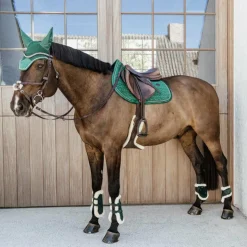 Kentucky Horsewear - Protège-boulets jeunes chevaux mouton vegan Velvet foncé Vert