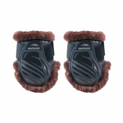 Kentucky Horsewear - Protège-boulets jeunes chevaux mouton vegan mouton marron Noir