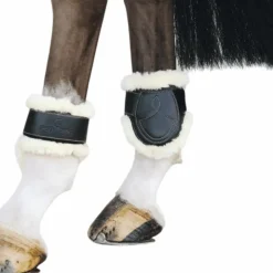 Best Kentucky Horsewear - Protège-boulets cuir mouton Noir