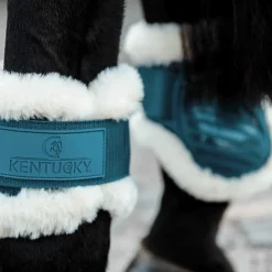 Kentucky Horsewear - Protège-boulets jeunes chevaux mouton vegan emeraude Bleu Sale