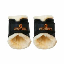 Kentucky Horsewear - Protège-boulets turnout cuir Noir Outlet