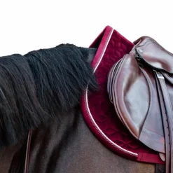Kentucky Horsewear - Tapis de selle Velvet Jumping Bordeaux Best