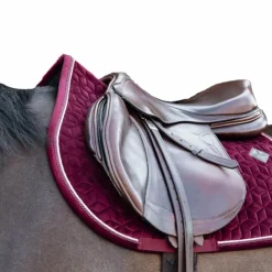 Kentucky Horsewear - Tapis de selle Velvet Jumping Bordeaux Best