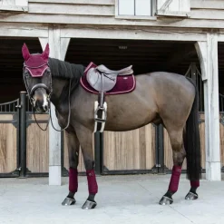 Kentucky Horsewear - Tapis de selle Velvet Jumping Bordeaux Best