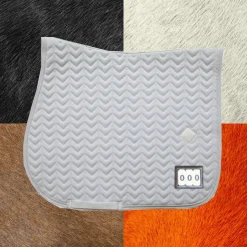 Hot Kentucky Horsewear - Tapis de selle Fishbone Competition Blanc