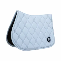 Kentucky Horsewear - Tapis de selle Wave jumping 3D logo clair Bleu Outlet