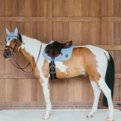 Kentucky Horsewear - Tapis de selle Wave jumping 3D logo clair Bleu Outlet