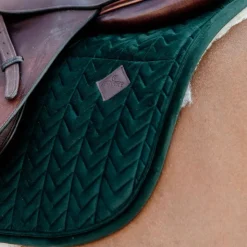 Kentucky Horsewear - Tapis de selle Skin Friendly Velvet sapin Vert Outlet