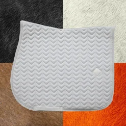 Kentucky Horsewear - Tapis de selle Fishbone Blanc