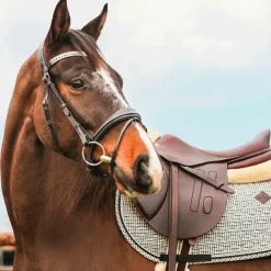 Kentucky Horsewear - Tapis de selle Pied de Poule brun Marron New