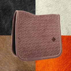 Kentucky Horsewear - Tapis de dressage Velvet Parme Marron