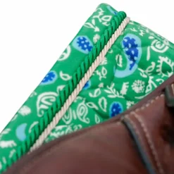 Sale Kentucky Horsewear - Tapis de selle Velvet Printing paisley garden / marine Vert