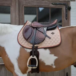 Kentucky Horsewear - Tapis de selle Onion Quilt Leather Neon Beige Best