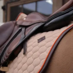 Kentucky Horsewear - Tapis de selle Onion Quilt Leather Neon Beige Best