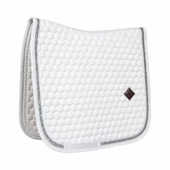 Clearance Kentucky Horsewear - Tapis de dressage Glitter Band / argent Blanc