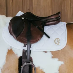 Hot Kentucky Horsewear - Tapis de selle Wave jumping 3D logo Blanc