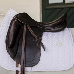 Kentucky Horsewear - Tapis de dressage Fishbone Blanc Hot