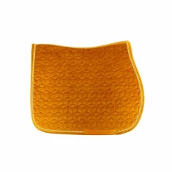 Clearance Kentucky Horsewear - Tapis de selle Velvet Jumping Moutarde Jaune