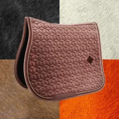 Kentucky Horsewear - Tapis de selle Velvet Jumping Parme Beige Discount