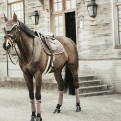 Kentucky Horsewear - Tapis de selle Velvet Jumping Parme Beige Discount