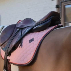 Kentucky Horsewear - Tapis de selle Onion Quilt Leather Neon vieux Rose New