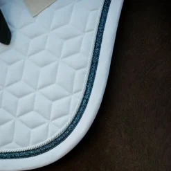 Kentucky Horsewear - Tapis de dressage Glitter Rope et marine Blanc