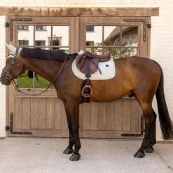 Kentucky Horsewear - Tapis de selle Velvet Printing pied de poule / blanc Gris Online