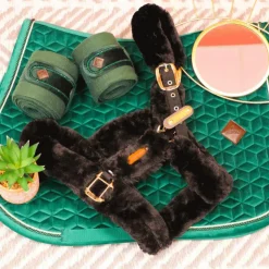 Kentucky Horsewear - Tapis de selle Velvet Jumping Foncé Vert New