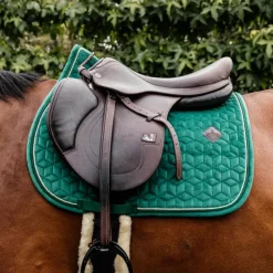 Kentucky Horsewear - Tapis de selle Velvet Jumping Foncé Vert New