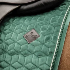 Kentucky Horsewear - Tapis de selle Velvet Jumping Foncé Vert New