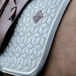 Kentucky Horsewear - Tapis de selle Basic Velvet jumping Gris Hot