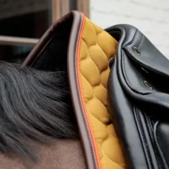 Kentucky Horsewear - Tapis de dressage Onion Quilt Leather Neon kaki Vert Discount