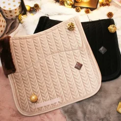 Kentucky Horsewear - Tapis de selle Skin Friendly Velvet Beige Outlet
