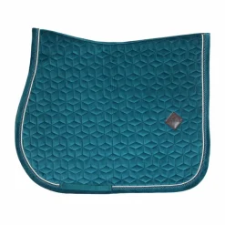 Sale Kentucky Horsewear - Tapis de selle Velvet Jumping Emeraude Bleu