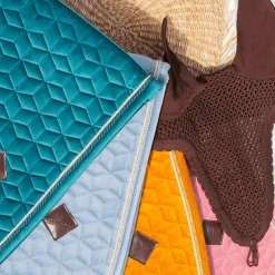 Sale Kentucky Horsewear - Tapis de selle Velvet Jumping Emeraude Bleu