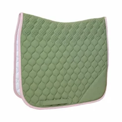 Best Kentucky Horsewear - Tapis de dressage Softshell Onion Quilt kaki/ vieux rose Vert