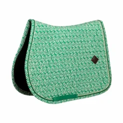 Kentucky Horsewear - Tapis de selle Velvet Printing maze cipher / blanc Vert Discount