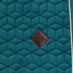 Outlet Kentucky Horsewear - Tapis de dressage Velvet Emeraude Bleu