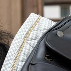 Kentucky Horsewear - Tapis de dressage Velvet Printing pied de poule / blanc Gris Best