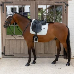 Kentucky Horsewear - Tapis de dressage Velvet Printing pied de poule / blanc Gris Best