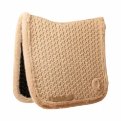Online Kentucky Horsewear - Tapis de dressage fausse fourrrure tressée Beige