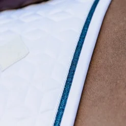 Clearance Kentucky Horsewear - Tapis de selle Glitter Rope et marine Blanc