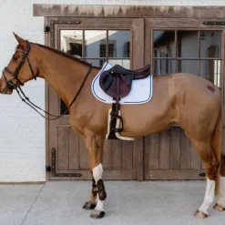 Clearance Kentucky Horsewear - Tapis de selle Glitter Rope et marine Blanc