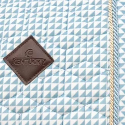 Kentucky Horsewear - Tapis de selle Velvet Printing flags light blue Bleu Sale