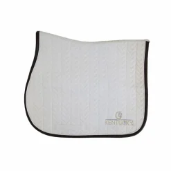 New Kentucky Horsewear - Tapis de selle Fishbone blanc cuir