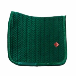 Discount Kentucky Horsewear - Tapis de dressage Velvet Pearls sapin Vert