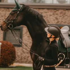 Discount Kentucky Horsewear - Tapis de dressage Velvet Pearls sapin Vert