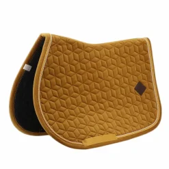 Clearance Kentucky Horsewear - Tapis de selle Velvet Jumping Moutarde pour minis Jaune