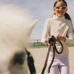 Hot Kentucky Horsewear - T-shirt d'entraînement Madrid Kids fille manches longues Beige